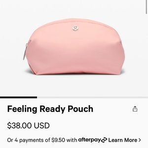 Lululemon feeling ready pouch/makeup bag. NWT